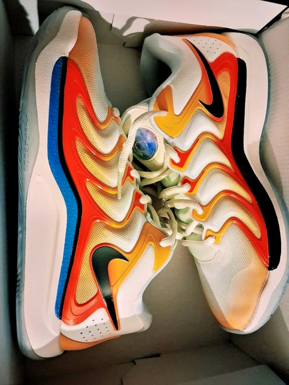 Nike KD Air Zoom Gt 17 "Sunrise" Sneakers White & Orange